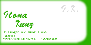 ilona kunz business card